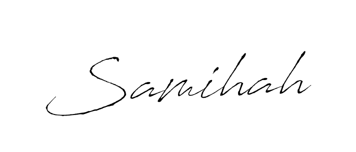 Create a beautiful signature design for name Samihah. With this signature (Antro_Vectra) fonts, you can make a handwritten signature for free. Samihah signature style 6 images and pictures png