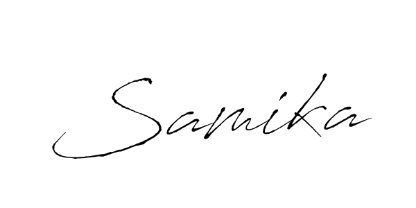 Use a signature maker to create a handwritten signature online. With this signature software, you can design (Antro_Vectra) your own signature for name Samika. Samika signature style 6 images and pictures png