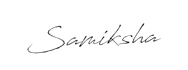 Make a beautiful signature design for name Samiksha. With this signature (Antro_Vectra) style, you can create a handwritten signature for free. Samiksha signature style 6 images and pictures png