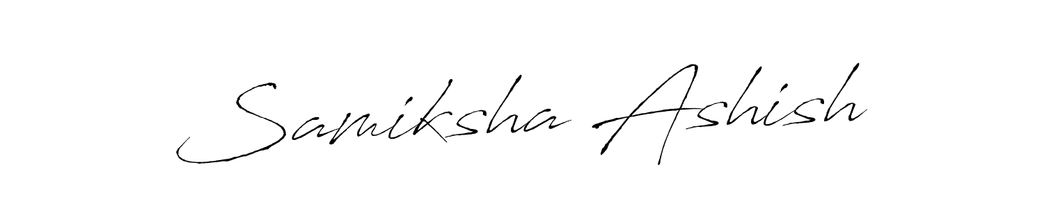 Also we have Samiksha Ashish name is the best signature style. Create professional handwritten signature collection using Antro_Vectra autograph style. Samiksha Ashish signature style 6 images and pictures png