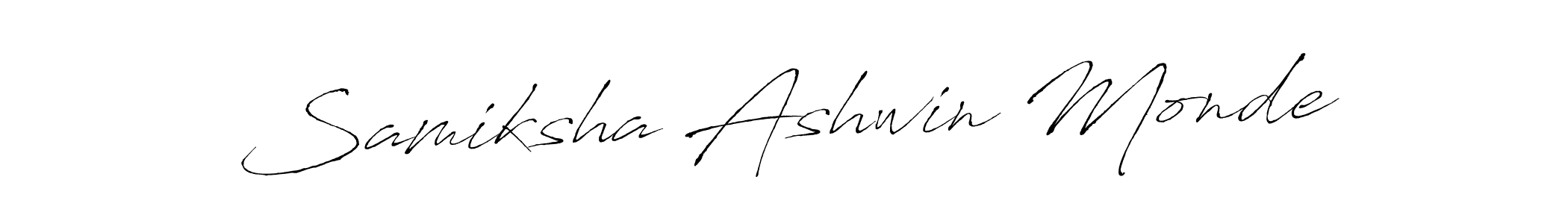 Also we have Samiksha Ashwin Monde name is the best signature style. Create professional handwritten signature collection using Antro_Vectra autograph style. Samiksha Ashwin Monde signature style 6 images and pictures png