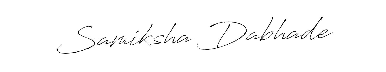 How to make Samiksha Dabhade signature? Antro_Vectra is a professional autograph style. Create handwritten signature for Samiksha Dabhade name. Samiksha Dabhade signature style 6 images and pictures png
