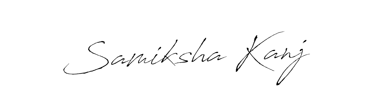 Check out images of Autograph of Samiksha Kanj name. Actor Samiksha Kanj Signature Style. Antro_Vectra is a professional sign style online. Samiksha Kanj signature style 6 images and pictures png