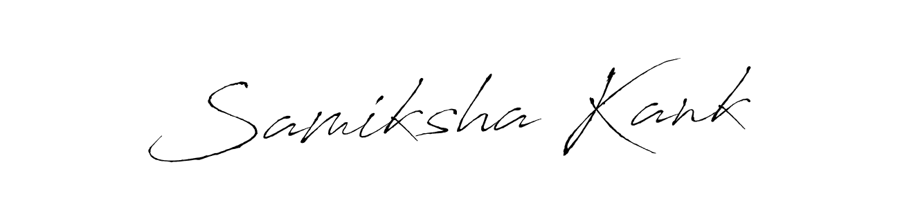 Make a beautiful signature design for name Samiksha Kank. With this signature (Antro_Vectra) style, you can create a handwritten signature for free. Samiksha Kank signature style 6 images and pictures png