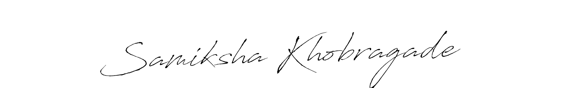 Antro_Vectra is a professional signature style that is perfect for those who want to add a touch of class to their signature. It is also a great choice for those who want to make their signature more unique. Get Samiksha Khobragade name to fancy signature for free. Samiksha Khobragade signature style 6 images and pictures png