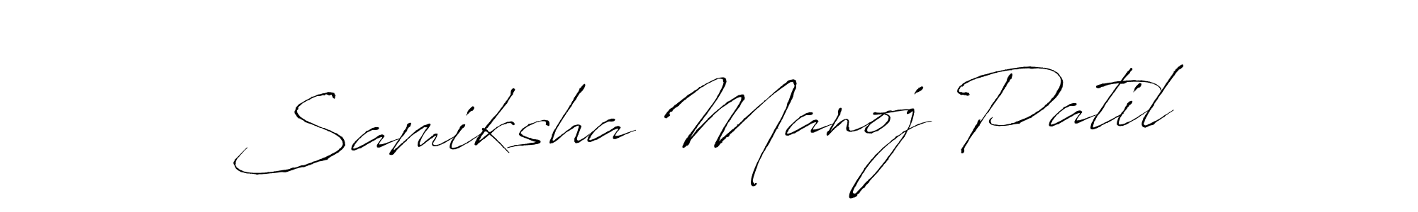 It looks lik you need a new signature style for name Samiksha Manoj Patil. Design unique handwritten (Antro_Vectra) signature with our free signature maker in just a few clicks. Samiksha Manoj Patil signature style 6 images and pictures png