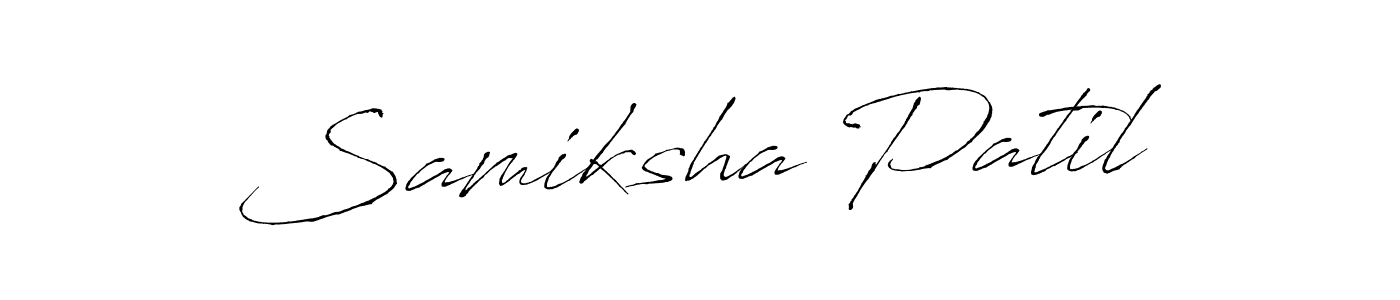 The best way (Antro_Vectra) to make a short signature is to pick only two or three words in your name. The name Samiksha Patil include a total of six letters. For converting this name. Samiksha Patil signature style 6 images and pictures png