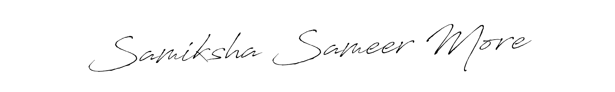 See photos of Samiksha Sameer More official signature by Spectra . Check more albums & portfolios. Read reviews & check more about Antro_Vectra font. Samiksha Sameer More signature style 6 images and pictures png