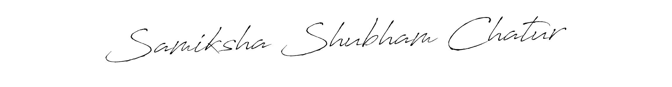 This is the best signature style for the Samiksha Shubham Chatur name. Also you like these signature font (Antro_Vectra). Mix name signature. Samiksha Shubham Chatur signature style 6 images and pictures png