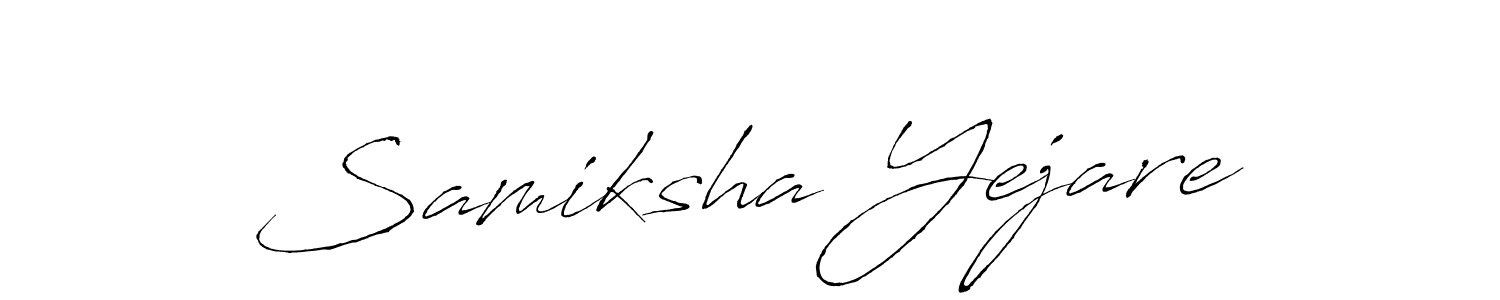 How to make Samiksha Yejare signature? Antro_Vectra is a professional autograph style. Create handwritten signature for Samiksha Yejare name. Samiksha Yejare signature style 6 images and pictures png