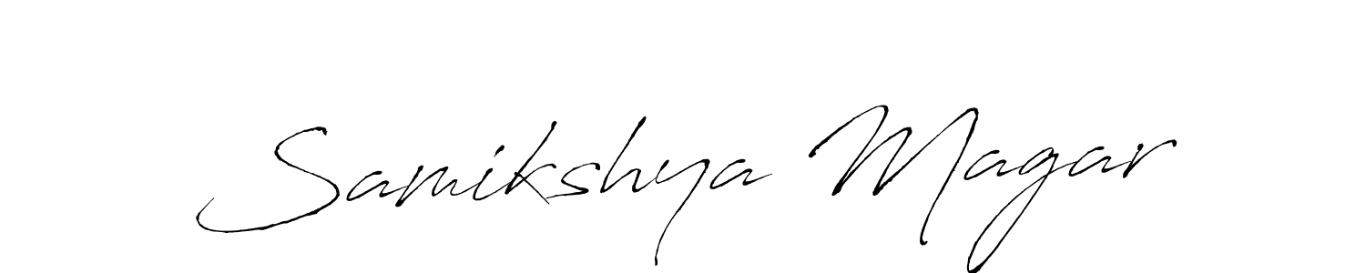 Also we have Samikshya Magar name is the best signature style. Create professional handwritten signature collection using Antro_Vectra autograph style. Samikshya Magar signature style 6 images and pictures png