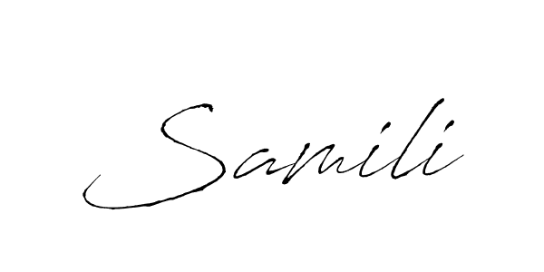 How to make Samili signature? Antro_Vectra is a professional autograph style. Create handwritten signature for Samili name. Samili signature style 6 images and pictures png