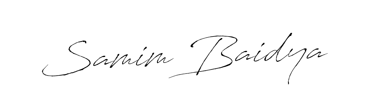 Make a beautiful signature design for name Samim Baidya. With this signature (Antro_Vectra) style, you can create a handwritten signature for free. Samim Baidya signature style 6 images and pictures png