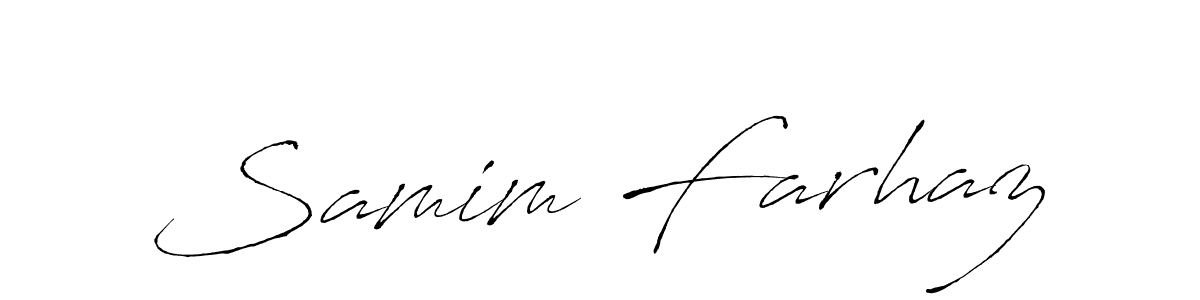 Similarly Antro_Vectra is the best handwritten signature design. Signature creator online .You can use it as an online autograph creator for name Samim Farhaz. Samim Farhaz signature style 6 images and pictures png