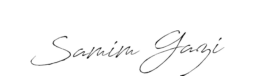 Samim Gazi stylish signature style. Best Handwritten Sign (Antro_Vectra) for my name. Handwritten Signature Collection Ideas for my name Samim Gazi. Samim Gazi signature style 6 images and pictures png