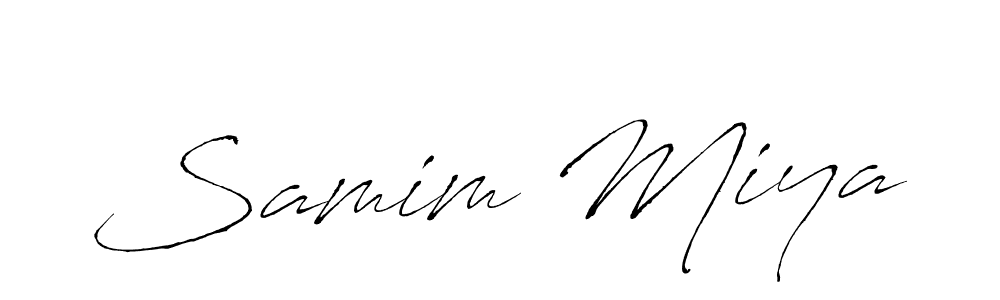 Make a beautiful signature design for name Samim Miya. With this signature (Antro_Vectra) style, you can create a handwritten signature for free. Samim Miya signature style 6 images and pictures png