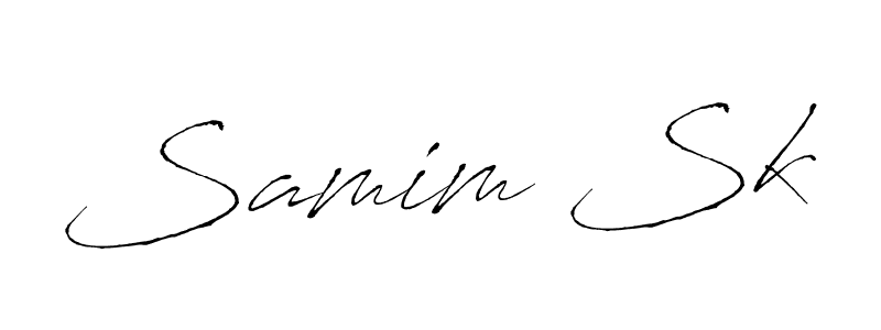 You should practise on your own different ways (Antro_Vectra) to write your name (Samim Sk) in signature. don't let someone else do it for you. Samim Sk signature style 6 images and pictures png