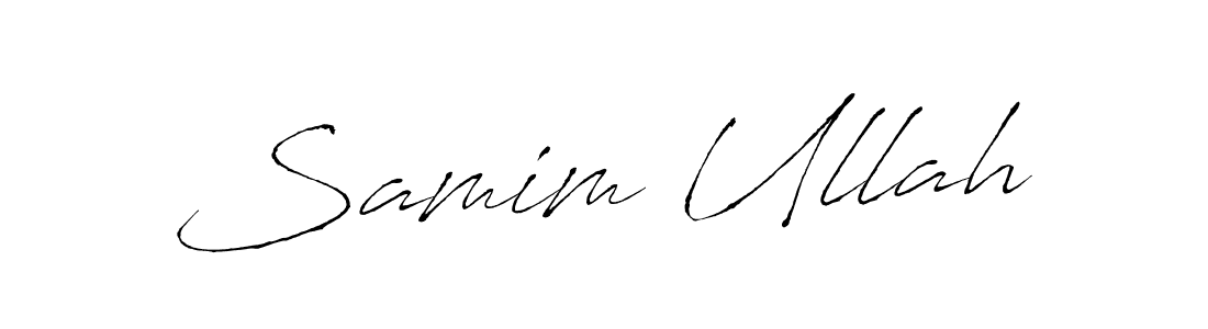 Samim Ullah stylish signature style. Best Handwritten Sign (Antro_Vectra) for my name. Handwritten Signature Collection Ideas for my name Samim Ullah. Samim Ullah signature style 6 images and pictures png