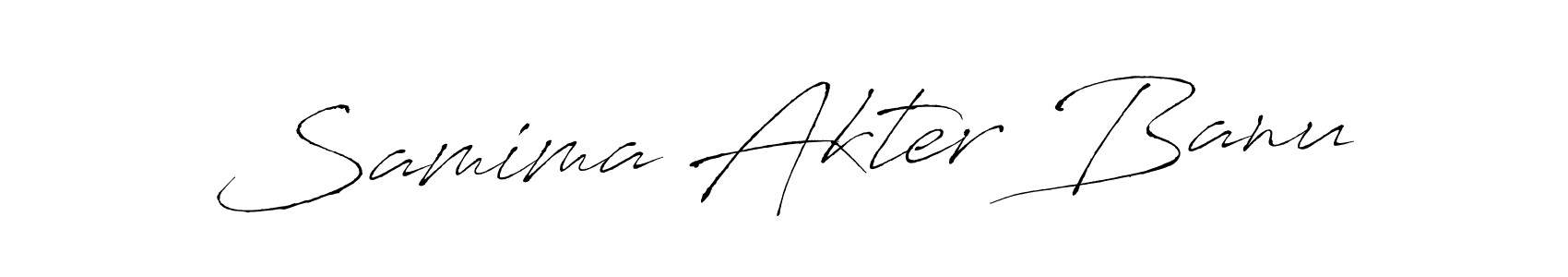 Create a beautiful signature design for name Samima Akter Banu. With this signature (Antro_Vectra) fonts, you can make a handwritten signature for free. Samima Akter Banu signature style 6 images and pictures png