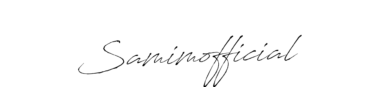 Make a beautiful signature design for name Samimofficial. With this signature (Antro_Vectra) style, you can create a handwritten signature for free. Samimofficial signature style 6 images and pictures png