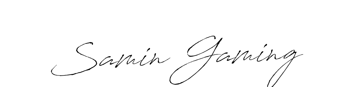 How to make Samin Gaming name signature. Use Antro_Vectra style for creating short signs online. This is the latest handwritten sign. Samin Gaming signature style 6 images and pictures png