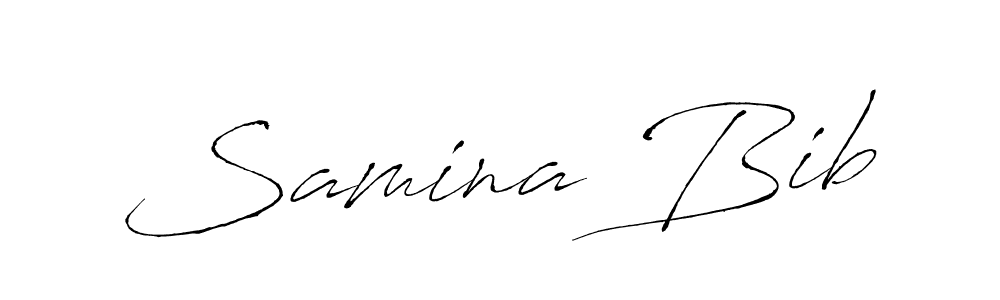 Use a signature maker to create a handwritten signature online. With this signature software, you can design (Antro_Vectra) your own signature for name Samina Bib. Samina Bib signature style 6 images and pictures png