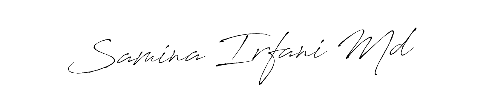 Use a signature maker to create a handwritten signature online. With this signature software, you can design (Antro_Vectra) your own signature for name Samina Irfani Md. Samina Irfani Md signature style 6 images and pictures png