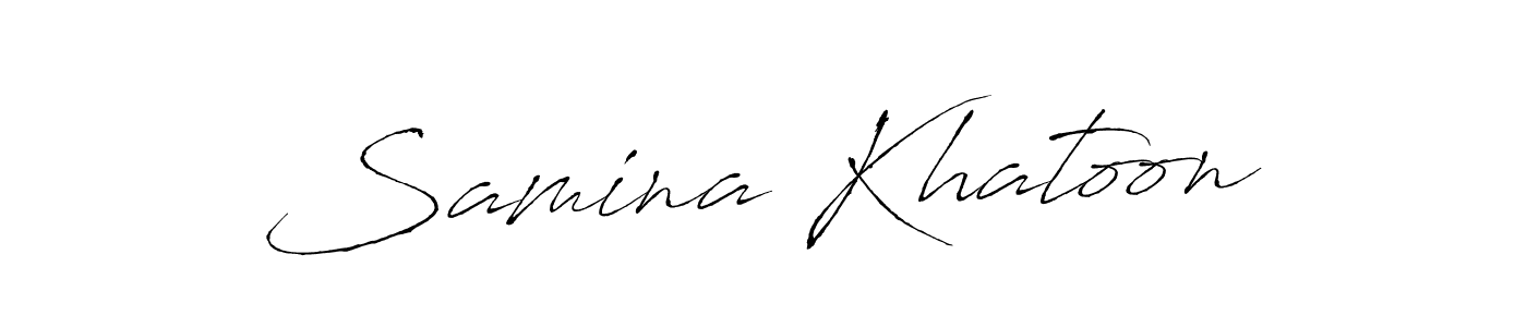 if you are searching for the best signature style for your name Samina Khatoon. so please give up your signature search. here we have designed multiple signature styles  using Antro_Vectra. Samina Khatoon signature style 6 images and pictures png