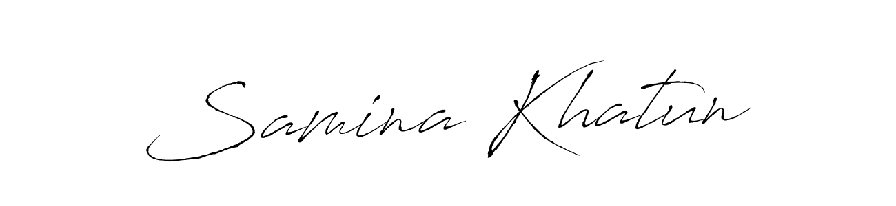 Antro_Vectra is a professional signature style that is perfect for those who want to add a touch of class to their signature. It is also a great choice for those who want to make their signature more unique. Get Samina Khatun name to fancy signature for free. Samina Khatun signature style 6 images and pictures png