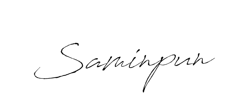 Create a beautiful signature design for name Saminpun. With this signature (Antro_Vectra) fonts, you can make a handwritten signature for free. Saminpun signature style 6 images and pictures png