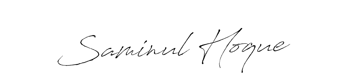 Make a beautiful signature design for name Saminul Hoque. With this signature (Antro_Vectra) style, you can create a handwritten signature for free. Saminul Hoque signature style 6 images and pictures png
