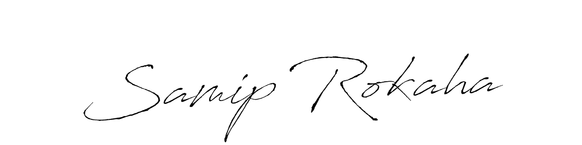 Antro_Vectra is a professional signature style that is perfect for those who want to add a touch of class to their signature. It is also a great choice for those who want to make their signature more unique. Get Samip Rokaha name to fancy signature for free. Samip Rokaha signature style 6 images and pictures png