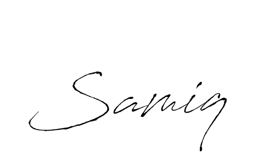 How to make Samiq signature? Antro_Vectra is a professional autograph style. Create handwritten signature for Samiq name. Samiq signature style 6 images and pictures png