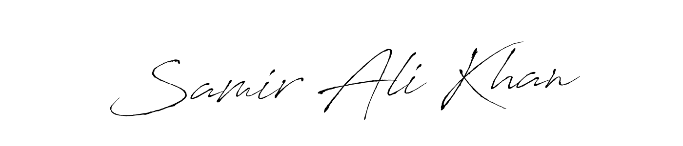 Samir Ali Khan stylish signature style. Best Handwritten Sign (Antro_Vectra) for my name. Handwritten Signature Collection Ideas for my name Samir Ali Khan. Samir Ali Khan signature style 6 images and pictures png