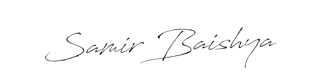 You should practise on your own different ways (Antro_Vectra) to write your name (Samir Baishya) in signature. don't let someone else do it for you. Samir Baishya signature style 6 images and pictures png