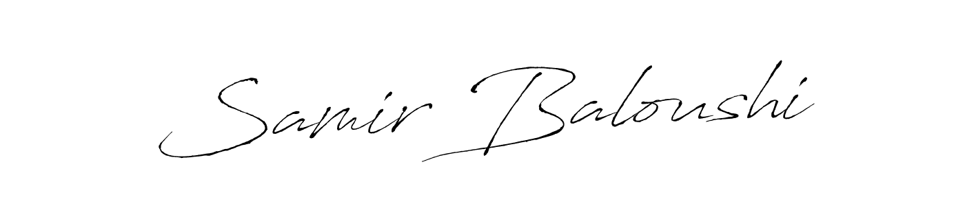 Samir Baloushi stylish signature style. Best Handwritten Sign (Antro_Vectra) for my name. Handwritten Signature Collection Ideas for my name Samir Baloushi. Samir Baloushi signature style 6 images and pictures png