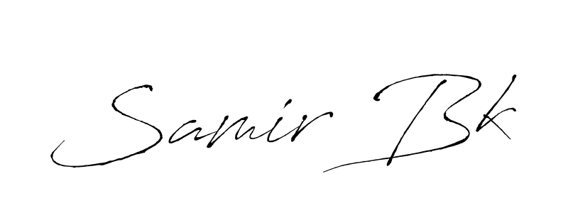 Design your own signature with our free online signature maker. With this signature software, you can create a handwritten (Antro_Vectra) signature for name Samir Bk. Samir Bk signature style 6 images and pictures png