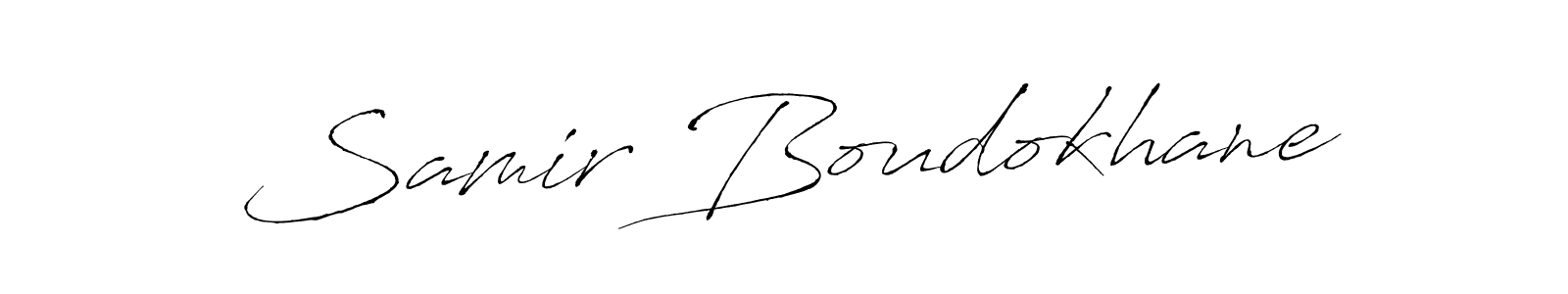 Make a beautiful signature design for name Samir Boudokhane. With this signature (Antro_Vectra) style, you can create a handwritten signature for free. Samir Boudokhane signature style 6 images and pictures png