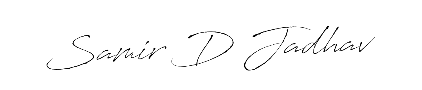 Antro_Vectra is a professional signature style that is perfect for those who want to add a touch of class to their signature. It is also a great choice for those who want to make their signature more unique. Get Samir D Jadhav name to fancy signature for free. Samir D Jadhav signature style 6 images and pictures png