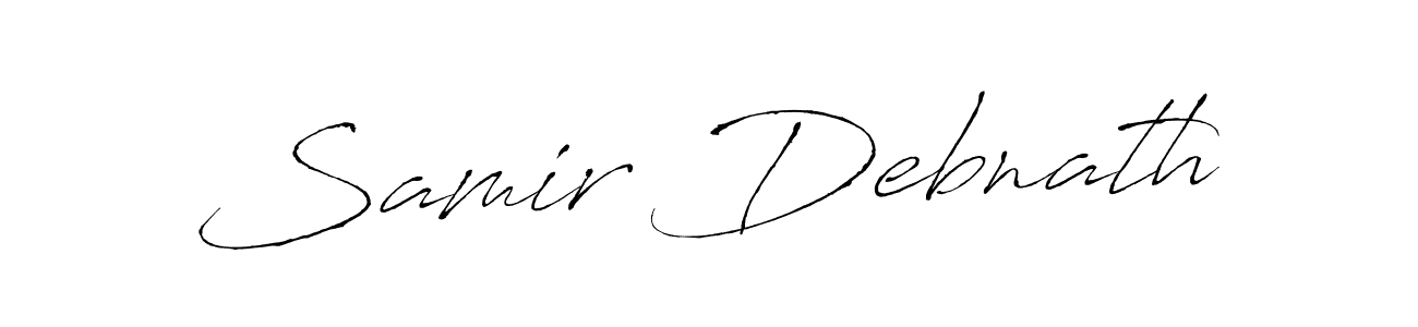 How to make Samir Debnath name signature. Use Antro_Vectra style for creating short signs online. This is the latest handwritten sign. Samir Debnath signature style 6 images and pictures png