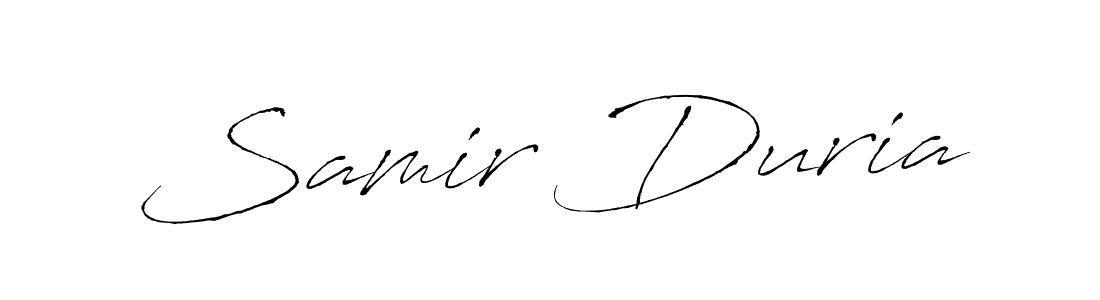 How to make Samir Duria signature? Antro_Vectra is a professional autograph style. Create handwritten signature for Samir Duria name. Samir Duria signature style 6 images and pictures png