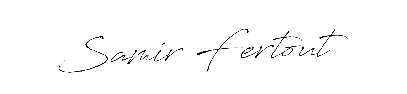 The best way (Antro_Vectra) to make a short signature is to pick only two or three words in your name. The name Samir Fertout include a total of six letters. For converting this name. Samir Fertout signature style 6 images and pictures png