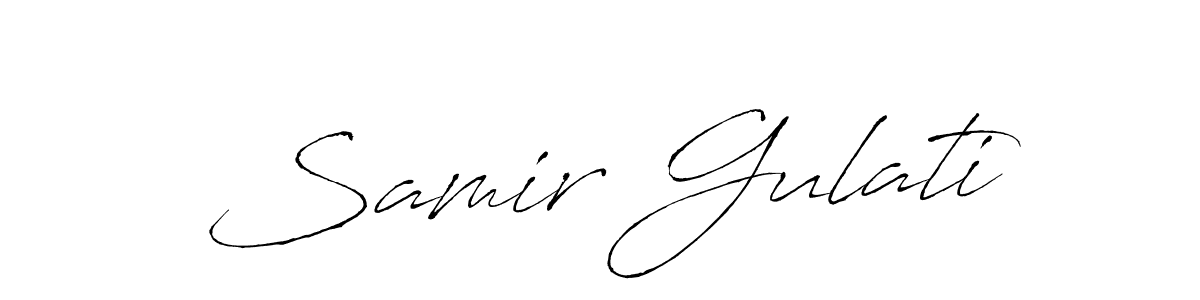 How to make Samir Gulati signature? Antro_Vectra is a professional autograph style. Create handwritten signature for Samir Gulati name. Samir Gulati signature style 6 images and pictures png