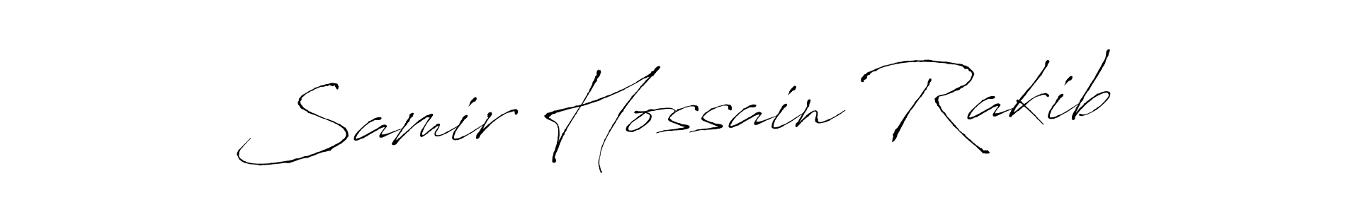 Also we have Samir Hossain Rakib name is the best signature style. Create professional handwritten signature collection using Antro_Vectra autograph style. Samir Hossain Rakib signature style 6 images and pictures png