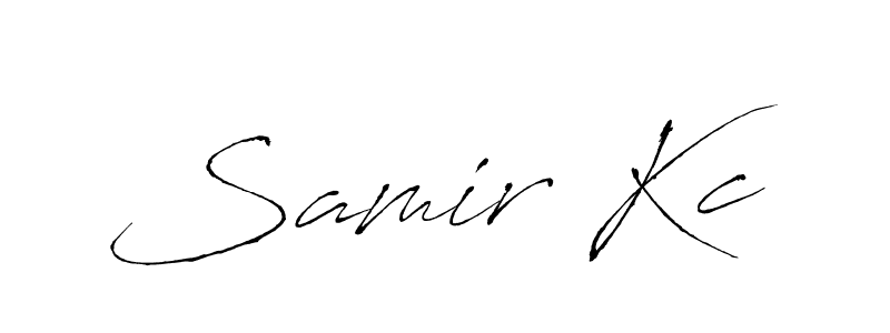 Make a beautiful signature design for name Samir Kc. With this signature (Antro_Vectra) style, you can create a handwritten signature for free. Samir Kc signature style 6 images and pictures png