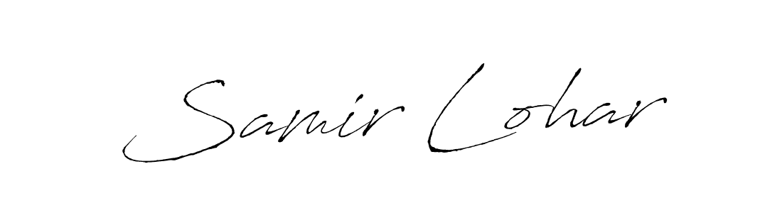 Samir Lohar stylish signature style. Best Handwritten Sign (Antro_Vectra) for my name. Handwritten Signature Collection Ideas for my name Samir Lohar. Samir Lohar signature style 6 images and pictures png