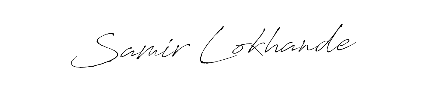 Design your own signature with our free online signature maker. With this signature software, you can create a handwritten (Antro_Vectra) signature for name Samir Lokhande. Samir Lokhande signature style 6 images and pictures png