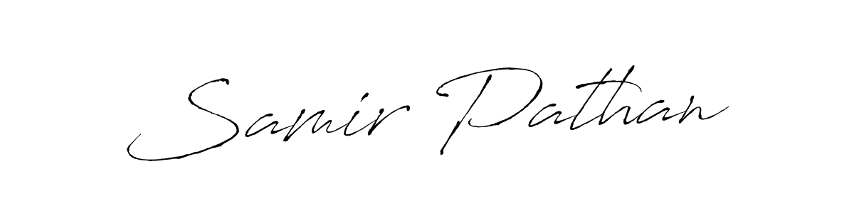 Create a beautiful signature design for name Samir Pathan. With this signature (Antro_Vectra) fonts, you can make a handwritten signature for free. Samir Pathan signature style 6 images and pictures png