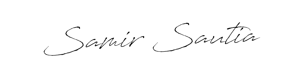 Make a beautiful signature design for name Samir Sautia. With this signature (Antro_Vectra) style, you can create a handwritten signature for free. Samir Sautia signature style 6 images and pictures png