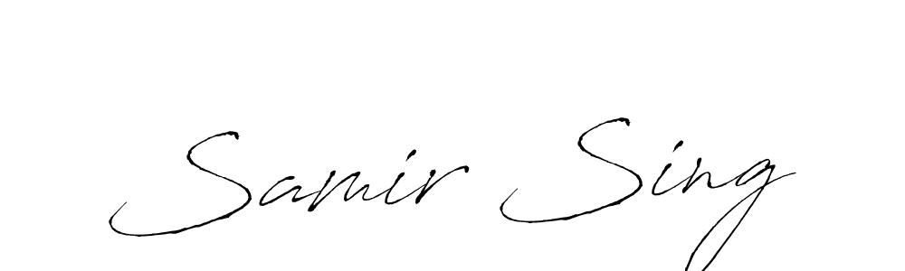 Also we have Samir Sing name is the best signature style. Create professional handwritten signature collection using Antro_Vectra autograph style. Samir Sing signature style 6 images and pictures png